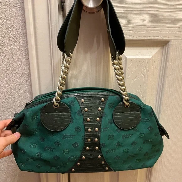 Y2K Rare Fornarina Emerald Green purse - Picture 7 of 12